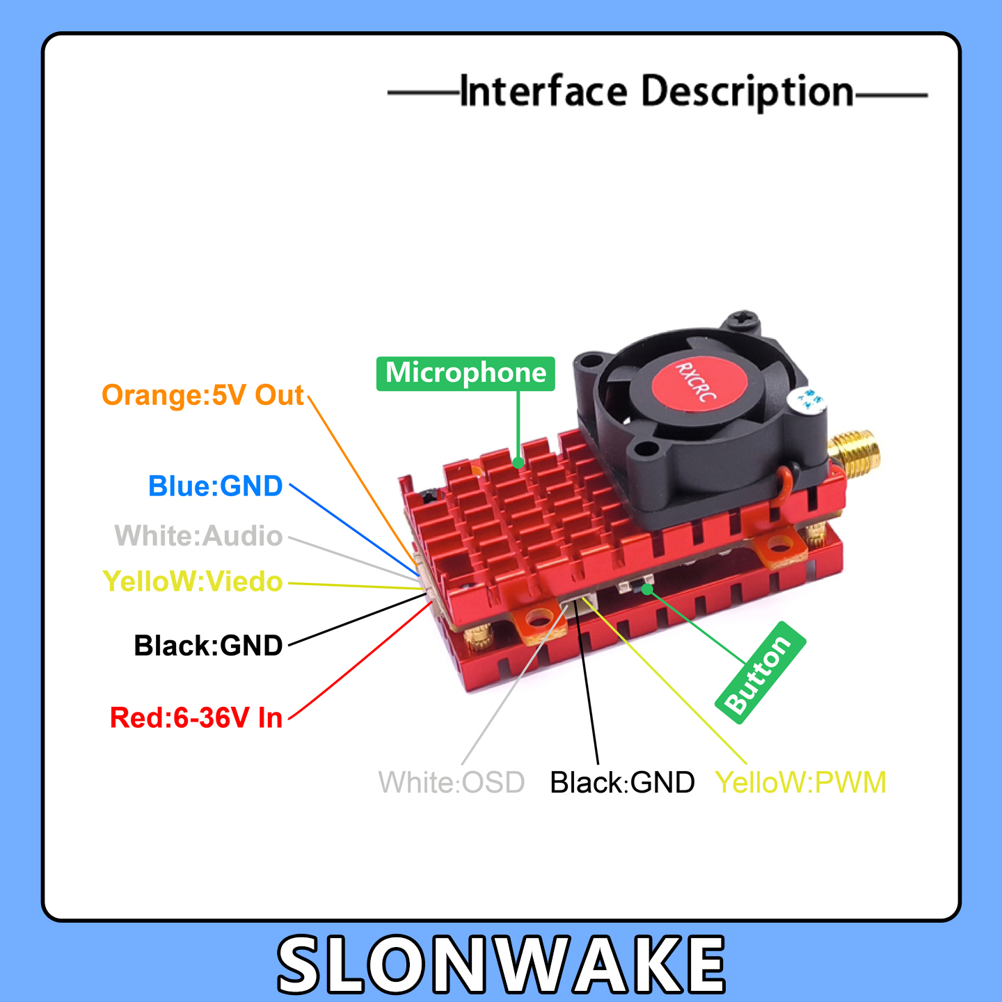 SLONWAKE 5.8G 2W VTX FPV Kamer - Drone Racing Camera ulasan dan harga